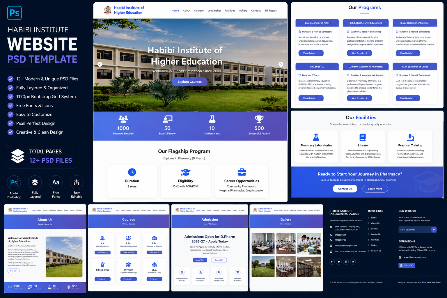 Habibi Institute Dynamic Educational Website